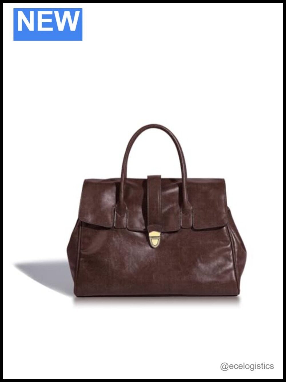 Vintage PU Leather Satchel Tote Bag Large Capacity Women's Shoulder Handbag